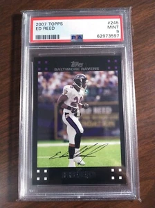 2007 Topps #245 Ed Reed Ravens graded PSA 9 Mint Pop. 1  **RARE** - Picture 1 of 1