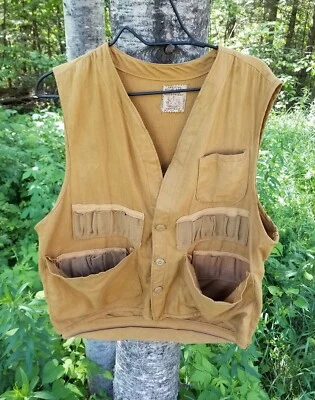 VTG Herters Vest Offical Guide Ass'n Genuine Hudson Bay Tan Upland Bird Hunt M/L - Image 1 of 4
