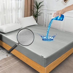 Twin Waterproof Mattress ProtectorCooling Breathable Fitted Sheet Twin SizeMa... - Picture 1 of 7