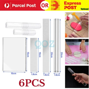 6Pcs/set Polymer Clay Craft Tools Acrylic Roller Rolling Pin Cutter Art DIY Tool - Picture 1 of 9