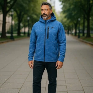 Nike Sportswear Tech Fleece Full-Zip Hoodie Marina Blue DM6515-407 Men's XXL - Picture 1 of 6