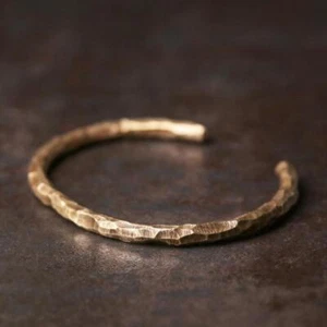 Hammered Solid Pure Copper Cuff - Copper Arthritis Therapy Adjustable Bracelet - Bild 1 von 24