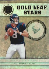 2011 Panini Gold Standard Gold Leaf Stars Football Card #25 Matt Schaub /299