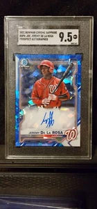 2021 Bowman Chrome Sapphire JEREMY DE LA ROSA 1st Auto PSA 8 NATIONALS - Picture 1 of 1