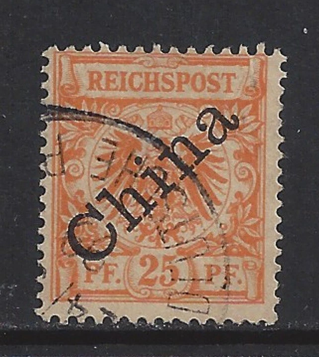 Germany 1898 offices in CHINA  25 Pf. early with op 45°  used  $ 153.00 - Image 1 of 1