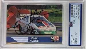 John Force Signed 1991 Pro Set Trading Card PSA/DNA Autographed NHRA Drag Racing - Picture 1 of 1