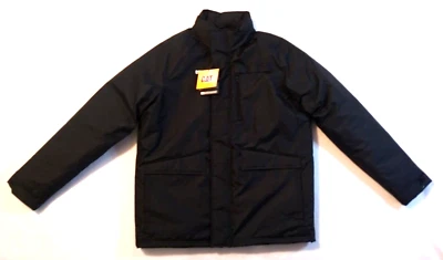 Chaqueta Abrigo CATerpillar Negra Montañas Rocosas Para Hombre LG Resistente al Agua Aislado Foto 1 de 4
