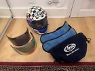 Arai Quantum E Aaron Slight Motorbike Helmet Large 3 Lenses Set Case Full Face