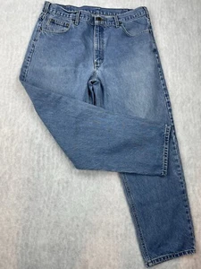 Carhartt Blue Jeans Relaxed Fit B17 DST Mens 38x30 Real 36x30 Tapered Leg PIC #2 - Picture 1 of 11