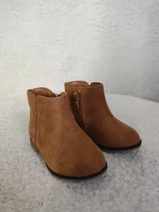 Cat & Jack Baby Boots 5 Brown Suede Side-Zip Comfort Fit Casual Shoes - Picture 1 of 17