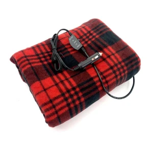 AUTO DRIVE 12-VOLT HEATED TRAVEL BLANKET 57" X 39" W/ CARRY BAG New - Picture 1 of 4