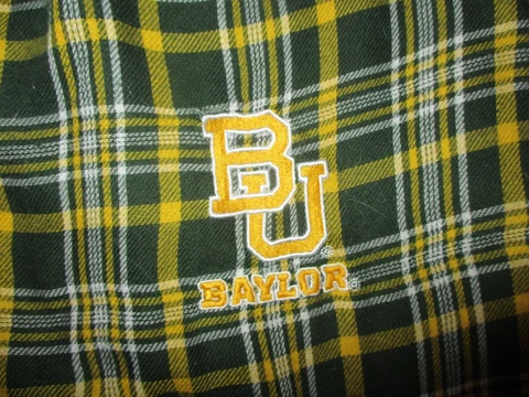 BAYLOR UNIVERSITY FLANNEL PAJAMA PANTS Plaid Lounge Bears Sleepwear Adult XL Cover