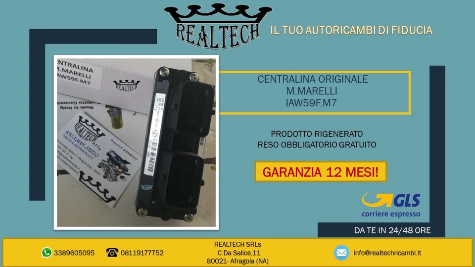 CENTRALINA MOTORE FIAT SEICENTO 1.1 IAW59F.M7 - Immagine 1 di 1