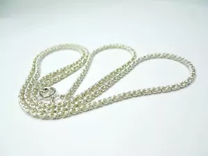 COLLAR DE PLATA DE LEY 925 DE 1,75 mm de ancho cadena de eslabones de cuerda trenzada de 18" - Imagen 1 de 12