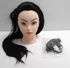 9” Black Hair Cosmetology Training Mannequin Head - Picture 1 of 8