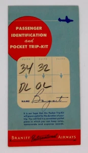Braniff International Airways Pocket Trip Kit December 1947 Ticket Cities Served - Picture 1 of 6