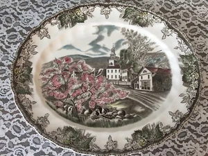 Johnson Bros The Friendly Village "The Village Green" Oval Serving Platter 12" - Picture 1 of 3