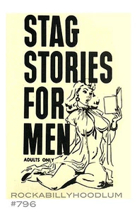 New Pinup Girl Poster 11x17 Vintage Ad Art Stag Stories for Men - Picture 1 of 1