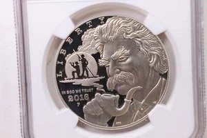 2016-P Mark Twain., Silver Dollar Commemorative., NGC PF-70., Store #GMC017 - Picture 1 of 3