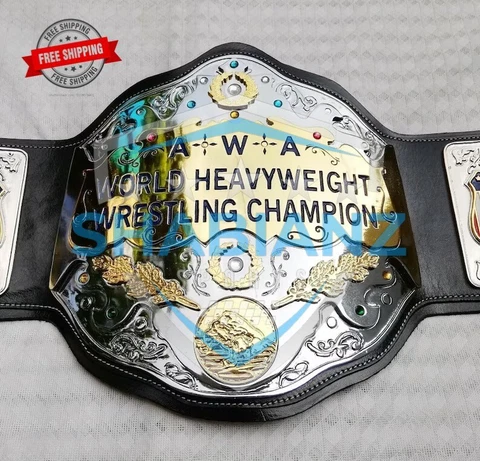 AWA World Heavyweight Wrestling Championship Belt Replica 2MM/4MM Brass Cover