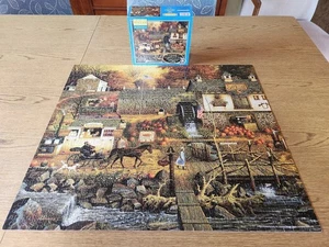 MB Puzzle Charles Wysocki Old Buck's County 2004 1000 Teile Erntezeit - Bild 1 von 10