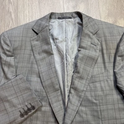 Abrigo Blazer Chaqueta Deportivo ERMENEGILDO ZEGNA Mezcla Seda Hombre’s 44L Largo Gris Delgado Foto 1 de 4