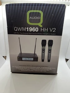 Q Audio QWM 1960 V2 HH UHF Twin Funk Mikrofonsystem ohne Kabel getestet - Bild 1 von 24