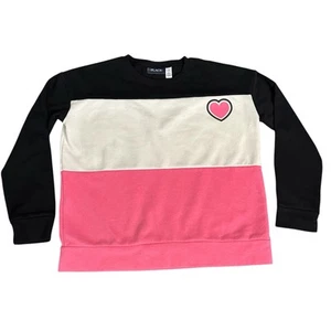 The Children's Place Colorblock Heart French Terry Sweatshirt Girls Size XL (14) - Picture 1 of 6