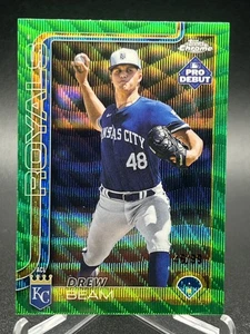2025 Topps Pro Debut Drew Beam Chrome Green Wave Refractor 46/99 #PDC-144 - Picture 1 of 2