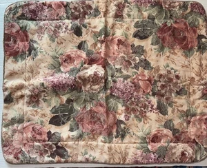 Vintage Croscill Cotswold Kissenbezug 32” x 26” rosa grün creme Blumen RN 21857 - Bild 1 von 3