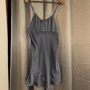 Gilligan Omalley Women's Lingerie Nightgown Size XL Gray Floral Embroidery - Picture 1 of 14