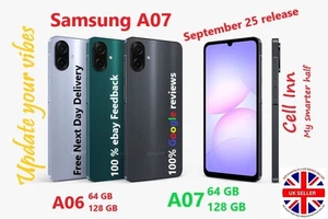 Samsung Galaxy A07 / A06 Dual-Sim Unlocked Smartphone Brand New Sealed Box - Picture 1 of 16