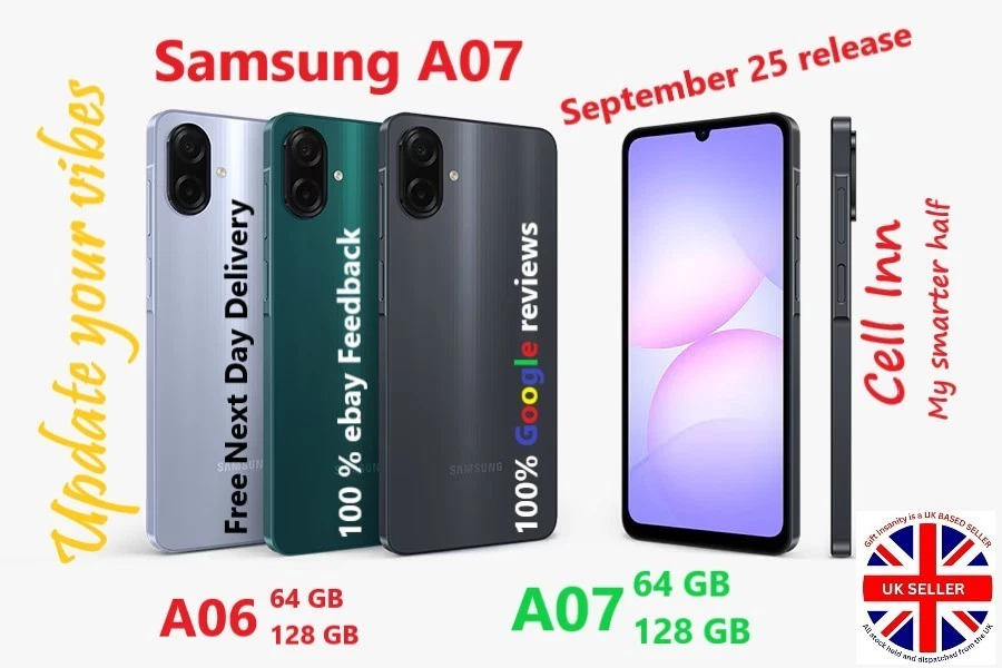 Samsung Galaxy A07 / A06 4G Dual-Sim Unlocked Smartphone Brand New Sealed Box - Image 1 of 4