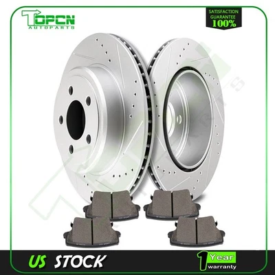 2X Brake Rotors 4X Metallic Pads Kit Rear For Dodge Charger 2006 - 2016 2017 - Изображение 1 из 4