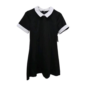 SPIRIT Halloween WEDNESDAY ADDAMS Black DRESS Costume ADULT LARGE New NWT goth - Picture 1 of 5