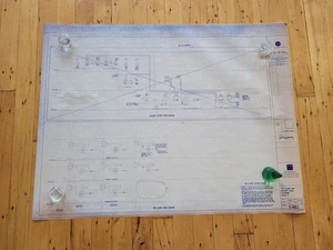 ONE WORLD TRADE CENTER ORIGINAL BLUEPRINTS - 48th-50th Floor Fire Alarm - 9/11 - Picture 1 of 6