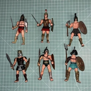 Ancient Roman Gladiator Figurine Model Toy Soldiers Collectible Toy 3.75in 6 pcs - Picture 1 of 1
