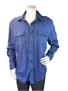 Buttercloth Shirt Jacket Men XL Snap Buttons Heavy Shacket Performance Stretch - Picture 1 of 9