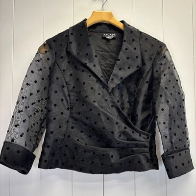 Top de lunares vintage Xscape de Joanna Chen dinero antiguo vacaciones talla S Whimsigoth Foto 1 de 4