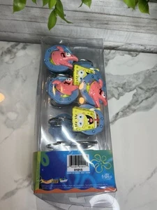 Raro 2002 Bob Esponja Pantalones Cuadrados Patrick Sandy Gary Cortina Anillos - Imagen 1 de 5