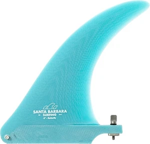 SBS Fiberglass Longboard Single Fin - Butterfly Model (Greenough Turquoise  - Picture 1 of 9