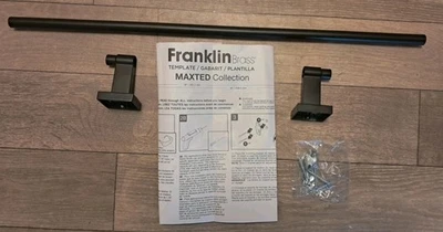 FRANKLIN LATÓN MAXTED 24" TOALLERO MODERNO NEGRO NUEVO CAJA ABIERTA  Foto 1 de 3