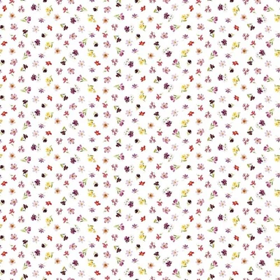 Summer Garden Digital Ditsy Y4523-1 White Claudia Bianchi Fabric BTHY - Image 1 of 3