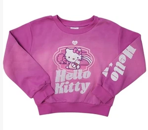 Character Girls Soft Crewneck Graphic Print Sweatshirt pink Hello Kitty S(6/6x) - Picture 1 of 3