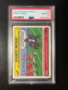 2004 Bazooka Comics #15 Randy Moss PSA 10 POP 6 - Picture 1 of 2