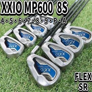 Dunlop XXIO6 Iron Set 4-9 PwAw 8pc RH MP600 Graphite Flex SR Used - Picture 1 of 10