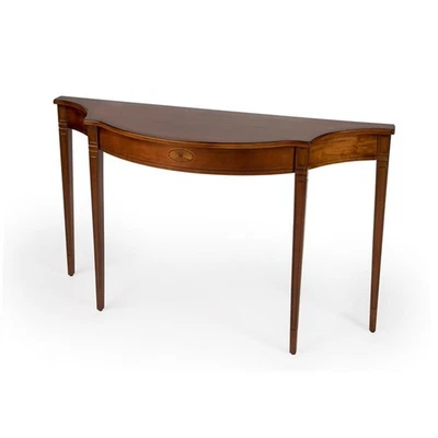 Beaumont Lane Ash Burl Console Table in Brown - Image 1 of 4