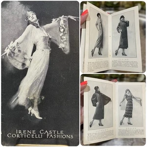 Antique c1925 Irene Castle Corticelli Fashions Pamphlet Catalog Art Deco Flapper - Picture 1 of 7