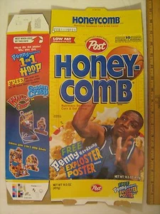 Caja de cereales POST 1998 PANAL DE MIEL con póster Penny Hardaway [G7e4] - Imagen 1 de 4