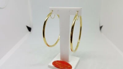 ORECCHINI A CERCHIO DI GRANDI DIMENSIONI IN ORO GIALLO 18KT 4,9 GRAMMI (2759) - Immagine 1 di 4